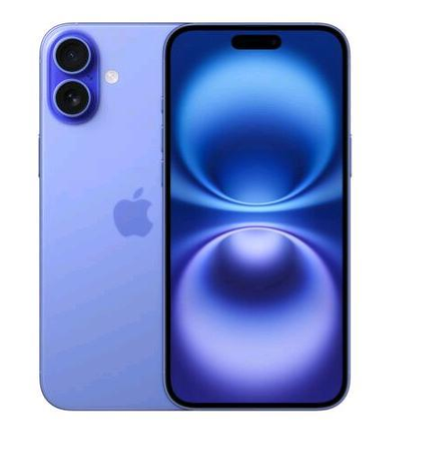 Apple iPhone 16 Plus - 5G smartphone - dual SIM /Memoria Interna 128 GB - display OLED - 6.7" - 2796 x 1290 pixels - 2x fotocamere posteriori 48 MP, 12 MP - front camera 12 MP - blu oltremare